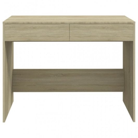 VidaXL Bureau en aggloméré 101x50x76,5 cm Chêne