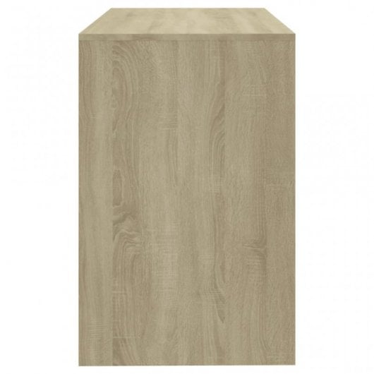 VidaXL Bureau en aggloméré 101x50x76,5 cm Chêne