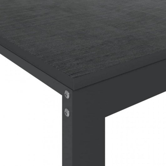 VidaXL Bureau d'ordinateur en aggloméré 110x60x73cm Noir
