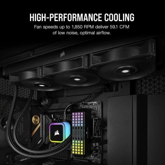 Corsair AF140 Elite 140 mm PWM Liquid Dynamic Bearing Ventilateur 140 mm Noir