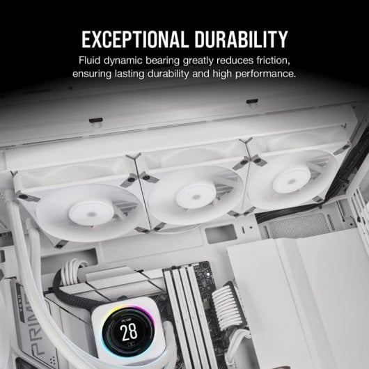 Corsair AF120 Elite 120 mm PWM Liquid Dynamic Bearing Ventilateur 120 mm Blanc