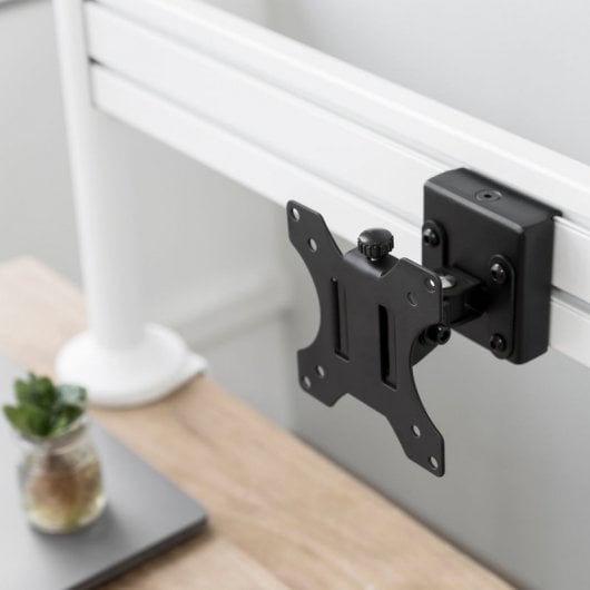 Support de moniteur Kimex 13-27" VESA 100x100 Max. 6,5Kg + Kit de rail porte-outils