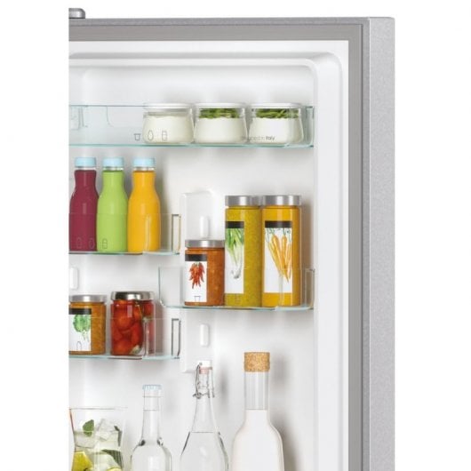 Candy Fresco CCE4T618ES réfrigérateur-congélateur Pose libre 341 L E Argent