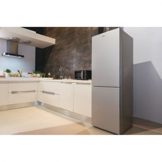 Candy Fresco CCE4T618ES réfrigérateur-congélateur Pose libre 341 L E Argent