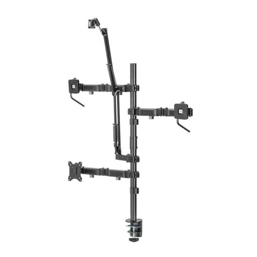 Kimex Streaming Soporte de Mesa para Monitor Luz Cámara y Micrófono de 17" a 32"