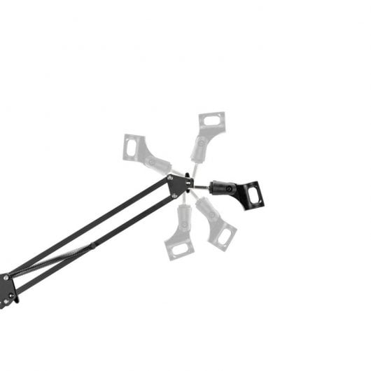 Kimex Streaming Soporte de Mesa para Monitor Luz Cámara y Micrófono de 17" a 32"