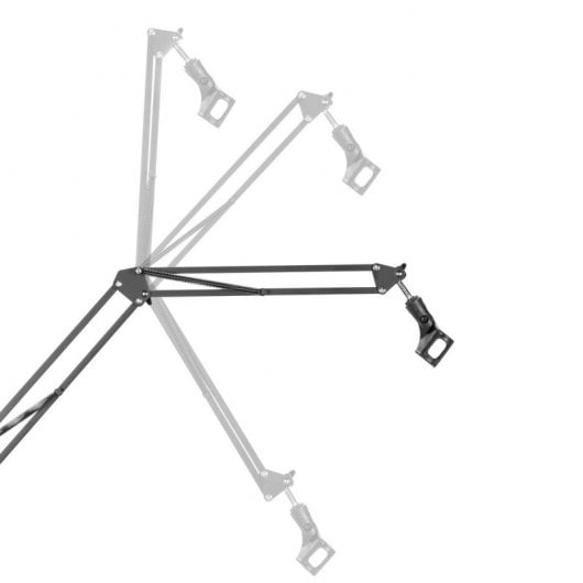 Kimex Streaming Soporte de Mesa para Monitor Luz Cámara y Micrófono de 17" a 32"