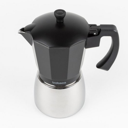 Bidasoa Tribeca Cafetera Italiana Aluminio Fundido Base Acero 9 Tazas