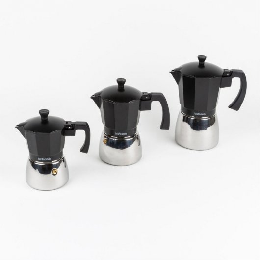 Bidasoa Tribeca Cafetera Italiana Aluminio Fundido Base Acero 9 Tazas