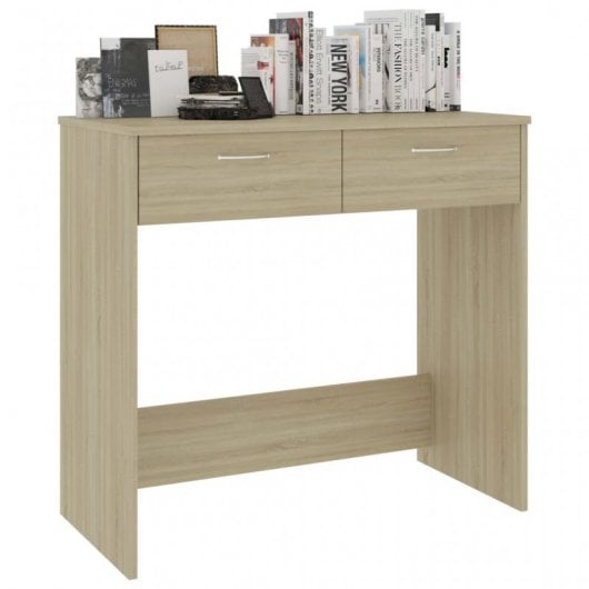 Mesa de aglomerado VidaXL Sonoma 80x40x75cm Carvalho