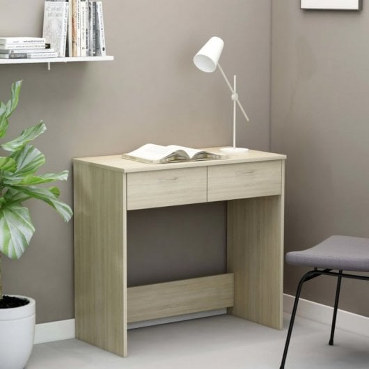 Mesa de aglomerado VidaXL Sonoma 80x40x75cm Carvalho
