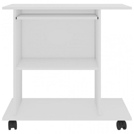 VidaXL Table d'ordinateur en aggloméré 80x50x75cm Blanc