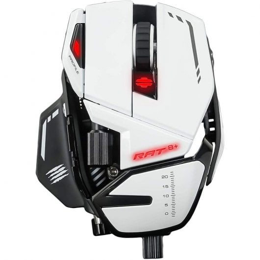Mad Catz R.A.T. Mouse da gioco 8+ 16000 DPI RGB Bianco