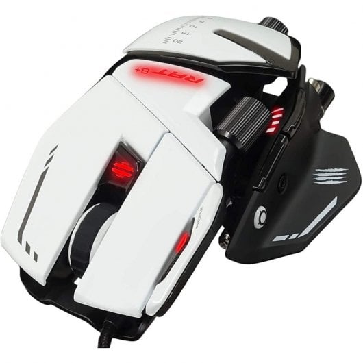 Mad Catz R.A.T. Mouse da gioco 8+ 16000 DPI RGB Bianco