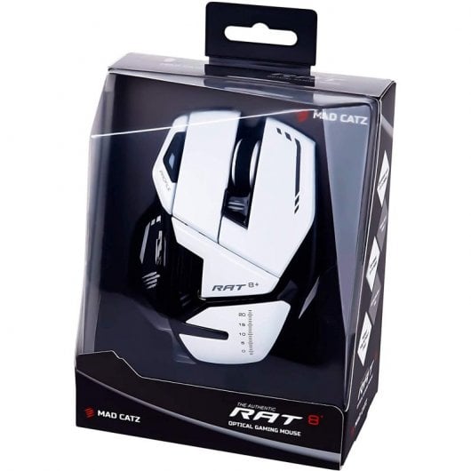 Mad Catz R.A.T. Mouse da gioco 8+ 16000 DPI RGB Bianco