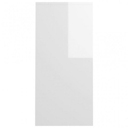 VidaXL Bureau pour ordinateur portable Aggloméré 102,5x35x75cm Blanc brillant