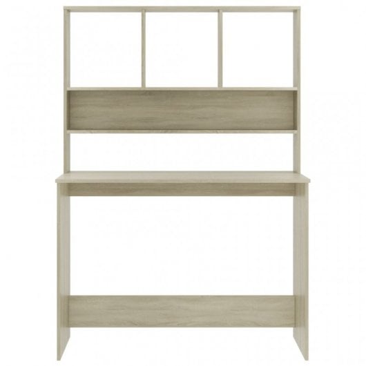 VidaXL Sonoma Escritorio con Estantes Aglomerado 110x45x157cm Roble