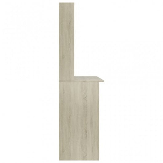 VidaXL Sonoma Escritorio con Estantes Aglomerado 110x45x157cm Roble