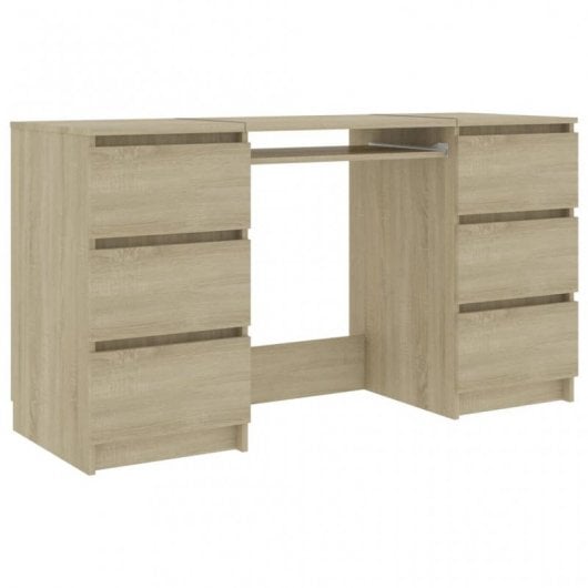 VidaXL Scrivania in truciolato 140x50x77 cm Quercia/Sonoma