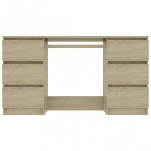 VidaXL Scrivania in truciolato 140x50x77 cm Quercia/Sonoma