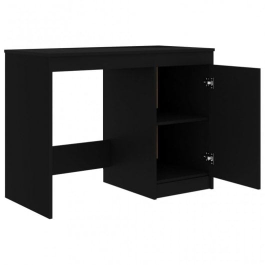 VidaXL Bureau en aggloméré 100x50x76cm Noir
