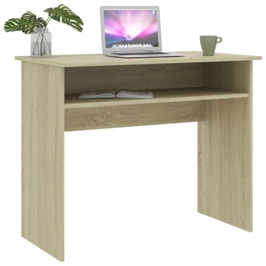 VidaXL Bureau en aggloméré 90x50x74 cm Chêne/Sonoma