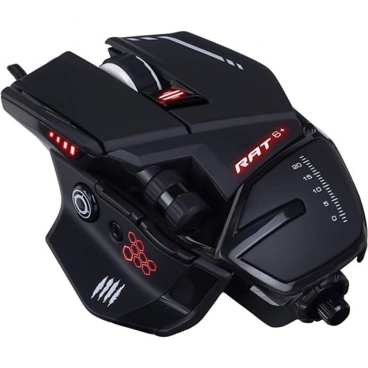 Mad Catz R.A.T. Mouse da gioco 6+ 12000 DPI RGB Nero