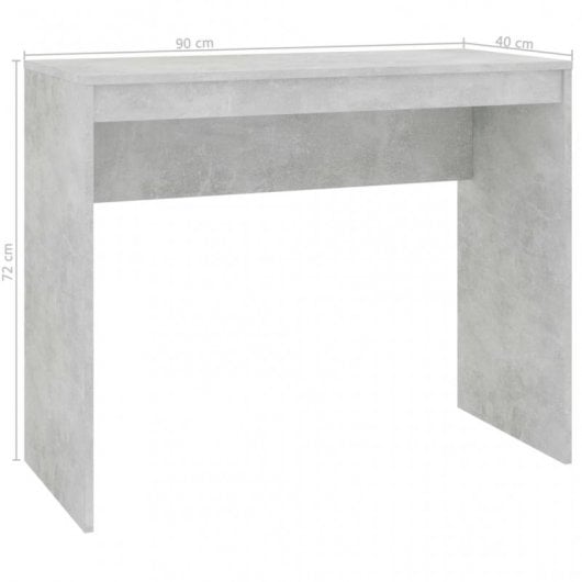 VidaXL Escritorio de Aglomerado 90x40x72cm Gris Hormigón
