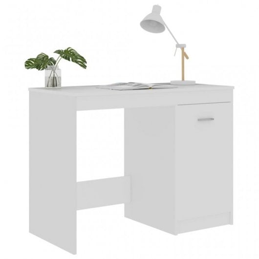 secretária vidaXL aglomerado 100x50x76cm branco