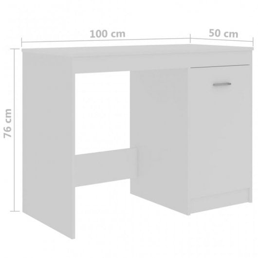 secretária vidaXL aglomerado 100x50x76cm branco