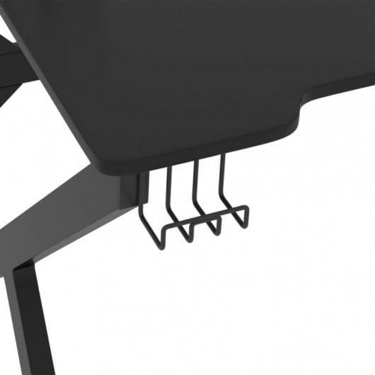 VidaXL Bureau de jeu avec pieds en forme de K 110x60x75cm Noir