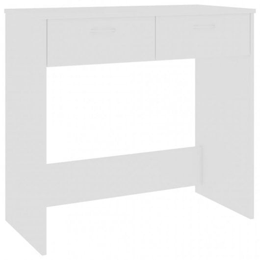 VidaXL Bureau en aggloméré 80x40x75cm Blanc