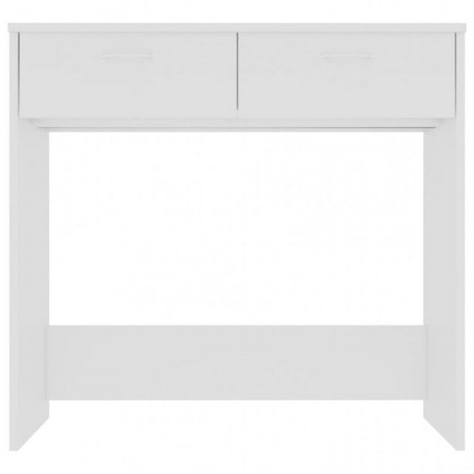 VidaXL Bureau en aggloméré 80x40x75cm Blanc