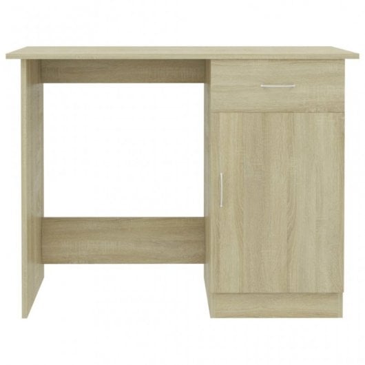VidaXL Bureau en aggloméré 100x50x76 cm Chêne/Marron