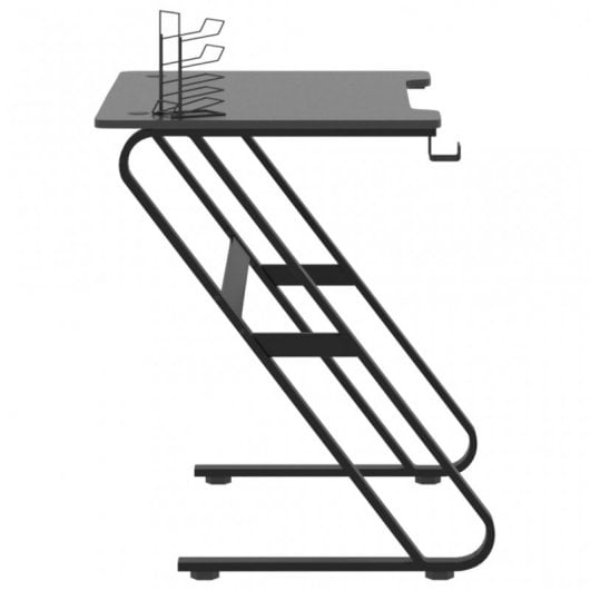 VidaXL Bureau de jeu avec pieds en Z 90x60x75cm Noir