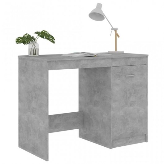 VidaXL Escritorio de Aglomerado 100x50x76cm Gris Hormigón