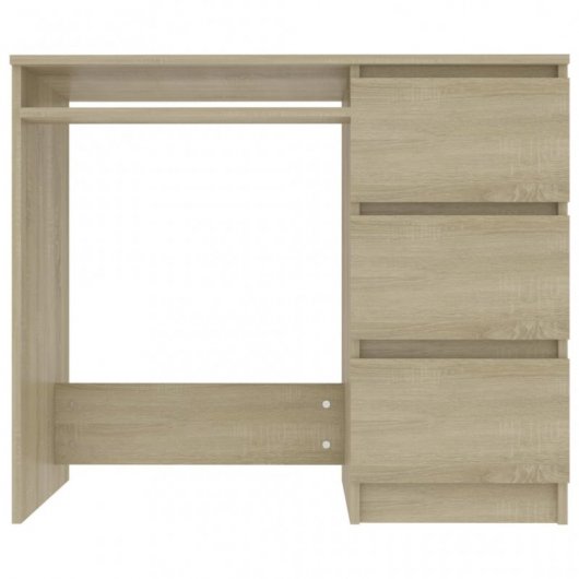 VidaXL Bureau en aggloméré 90x45x76 cm Chêne/Sonoma