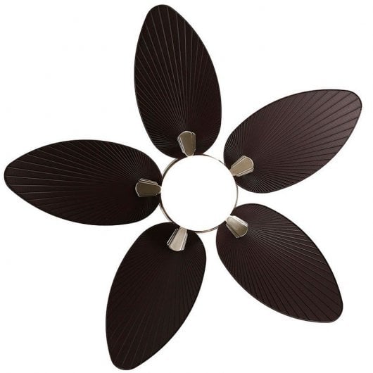 Ventilatore da Soffitto Fabrilamp Borasco con Motore DC e Luce LED 35W Colore Nichel