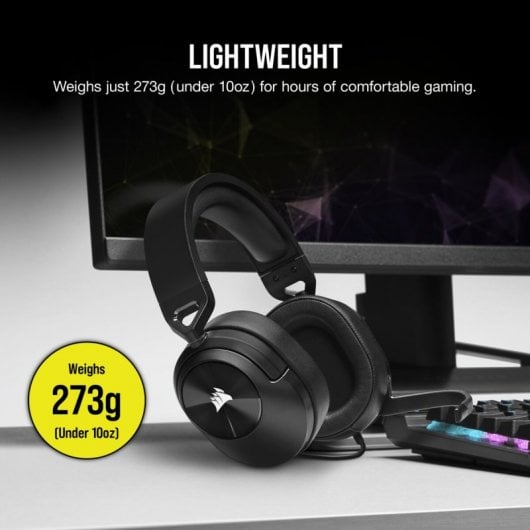 Corsair HS55 Stereo Headset Gaming Multiplataforma Preto