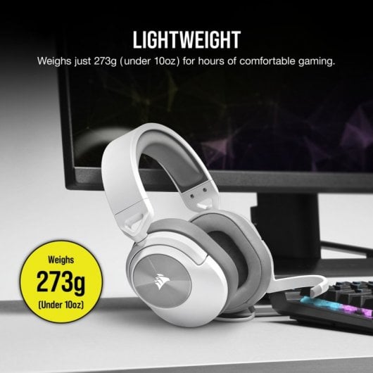 Corsair HS55 Stereo Auriculares Gaming Multiplataforma Blancos