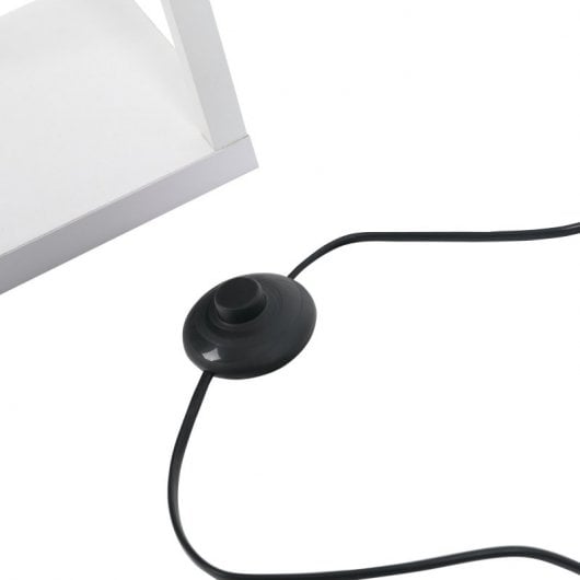 Homcom Lámpara De Pie Con 3 Estantes Para Bombilla E27 Potencia Máx. 40w Blanco