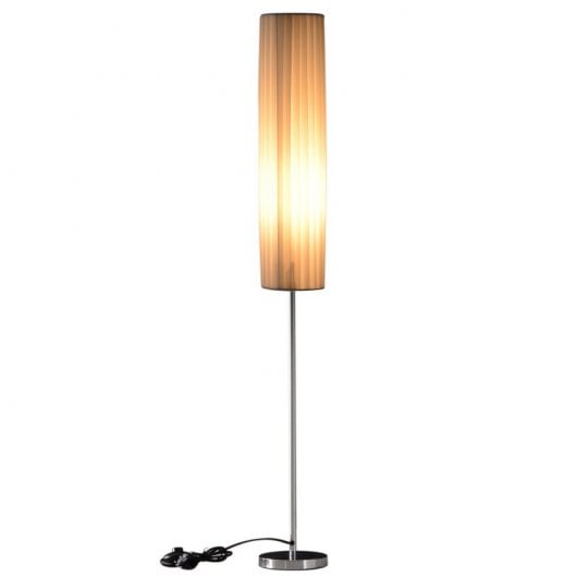 Homcom Candeeiro de pé moderno E27 40w Interruptor de pé com base em aço inoxidável