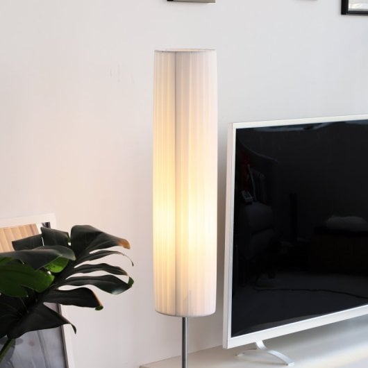 Homcom Candeeiro de pé moderno E27 40w Interruptor de pé com base em aço inoxidável