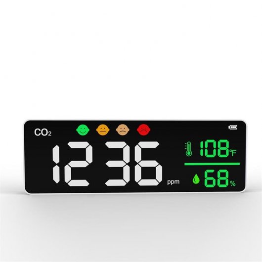 Leotec Medidor de CO2 de Parede com Sensor NDIR