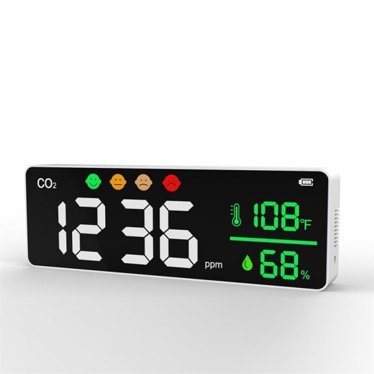 Leotec Medidor de CO2 de Parede com Sensor NDIR