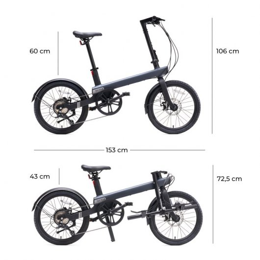 QiCycle C2 Bicicleta Eléctrica Urbana Preta