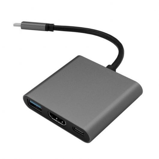 OcioDual USB Typ C auf USB 3.1 Adapterkabel und HDTV-Ausgang Audio-Video-Daten Silber