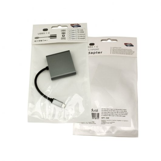 OcioDual USB Typ C auf USB 3.1 Adapterkabel und HDTV-Ausgang Audio-Video-Daten Silber