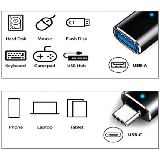 OcioDual USB Typ C 3.0 OTG Adapter Golden