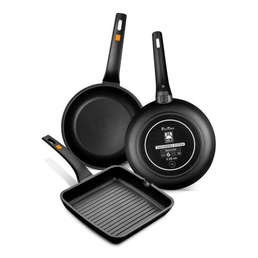 Bra Efficient Grill Liso 22 cm Antihaft Induktion Aluguss